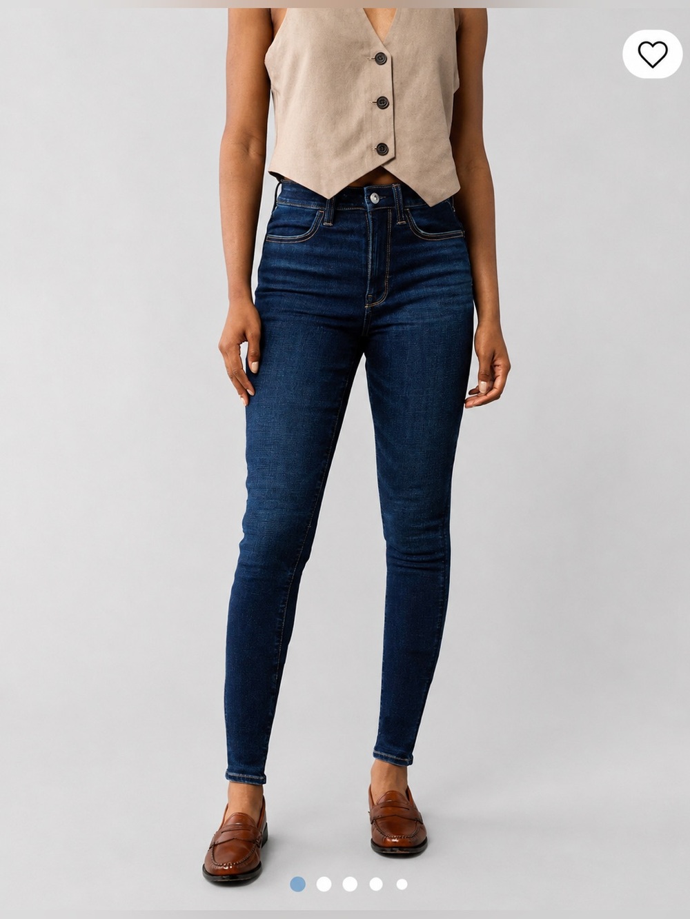 American Eagle Outfitters Dark Blue High-Rise Stretch Jeggings